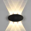 LED elliptical double-head outdoor wall lamp, waterproof exterior wall, simple and creative balcony, outdoor garden, courtyard, store entrance details Picture